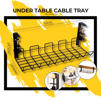 Under Table Cable Management Tray