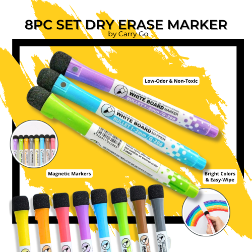 8PCS Magnetic Dry Erase Markers for Glass/Whiteboard