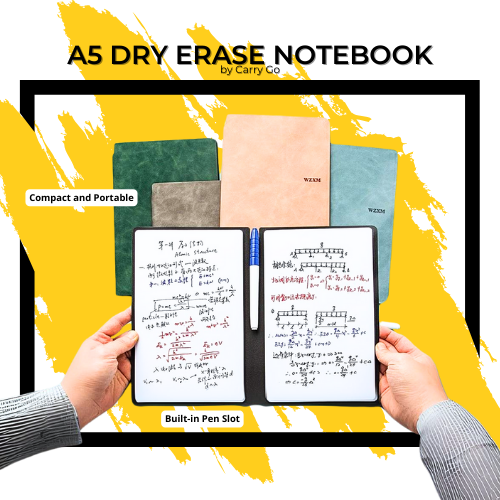 A5 Dry Erase Portable Whiteboard Notebook