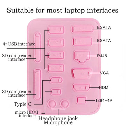 16-Piece Set Universal Laptop Dust Plugs